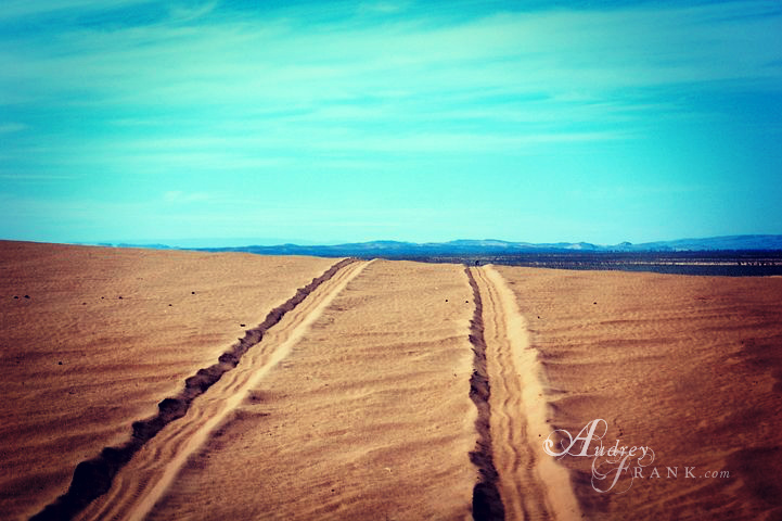 A road in the desert.