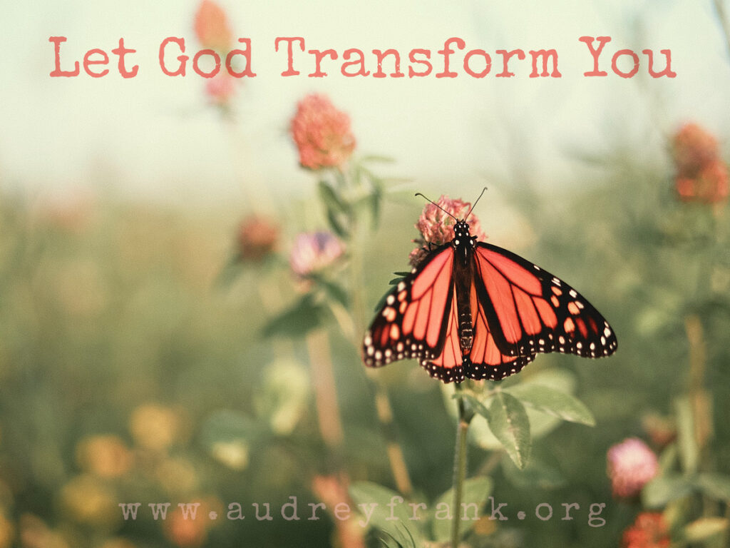 A butterfly with the words Let God Transform You describing the subject of the post.