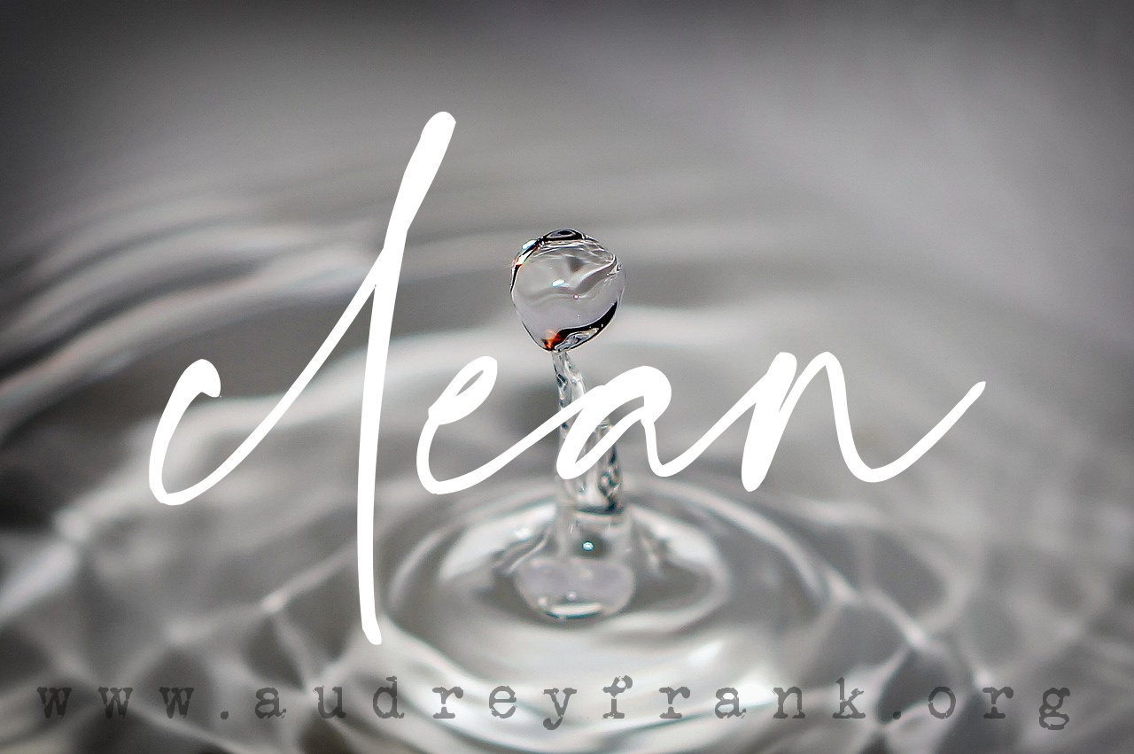 A water droplet with the word "clean" describing the subject of the post.